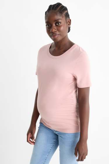Femei - Multipack 2 buc. - tricou gravide - negru / roz