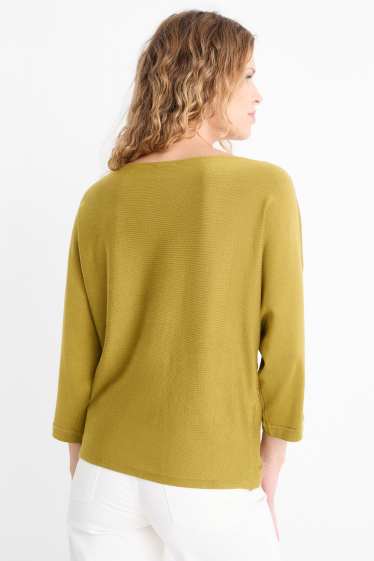 Femei - Pulover din tricot fin - negru / nej