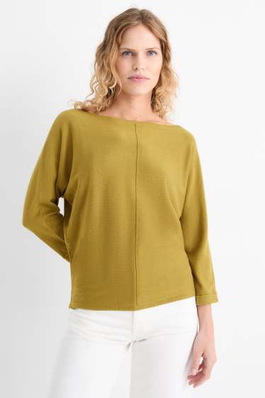 Femei - Pulover din tricot fin - negru / nej