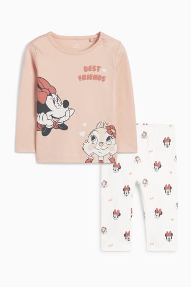 Bebeluși - fete - Disney - pijama bebeluși - 2 piese - roz