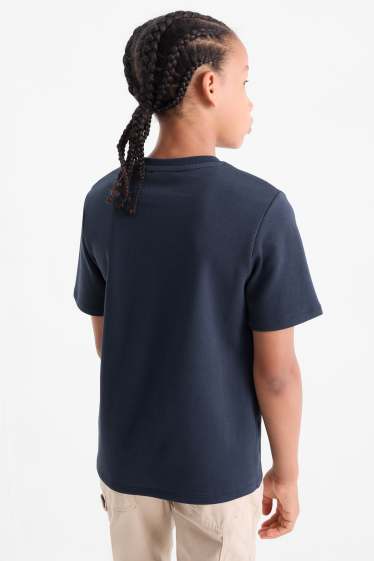 Copii - Băieți - Tricou cu mânecă scurtă - structurat - albastru închis