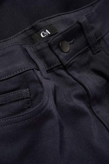 Femei - Pantaloni de stofă - talie înaltă - slim fit - albastru închis