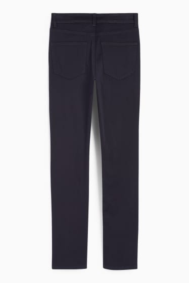 Femei - Pantaloni de stofă - talie înaltă - slim fit - albastru închis