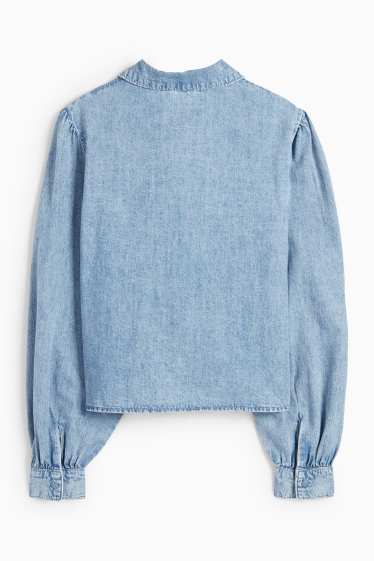 Femei - Bluză din denim - denim-albastru deschis