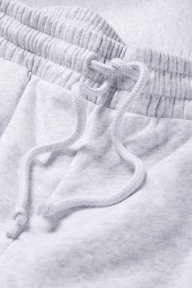 Femei - Pantaloni de trening - gri deschis melanj