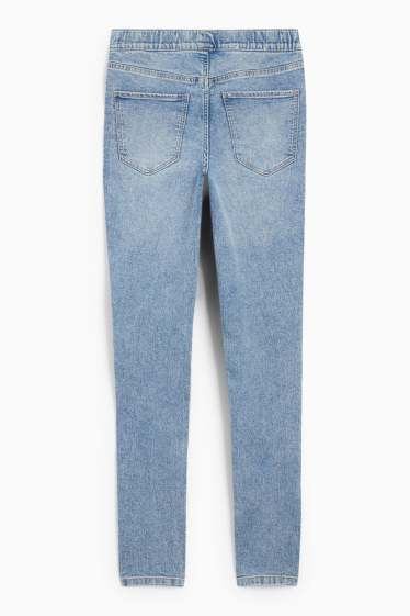 Femei - Jegging jeans - talie medie - denim-albastru deschis