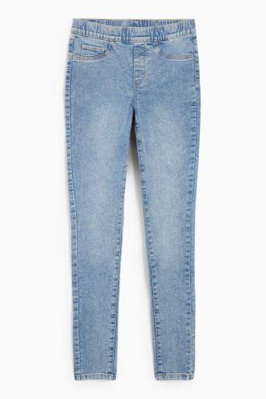 Femei - Jegging jeans - talie medie - denim-albastru deschis