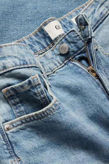Femei - Wide leg jeans - talie înaltă - denim-albastru