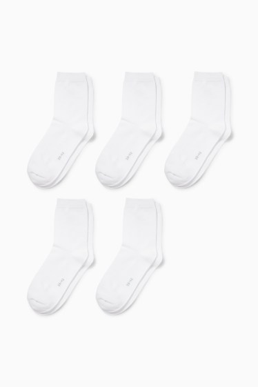 Femei - Multipack 5 perechi - șosete - alb