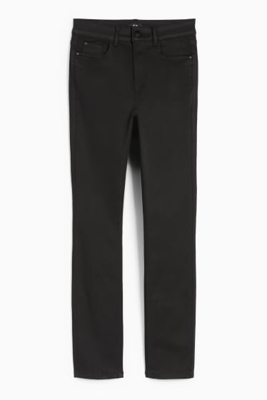 Femei - Pantaloni de stofă - talie înaltă - slim fit - negru