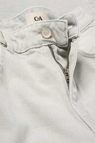 Femei - Loose flared jeans - talie medie - denim-gri deschis