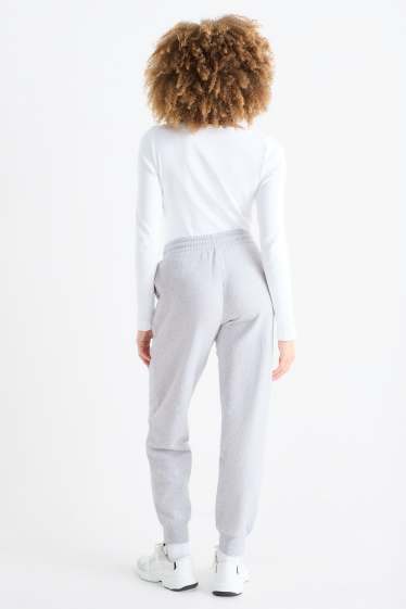 Femei - Pantaloni de trening - gri deschis melanj