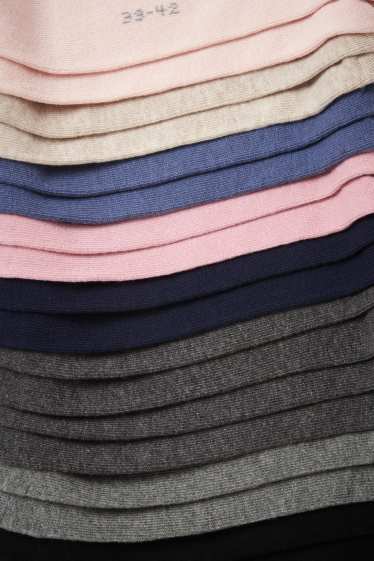 Dámské - Multipack 10 ks - ponožky do tenisek - béžová