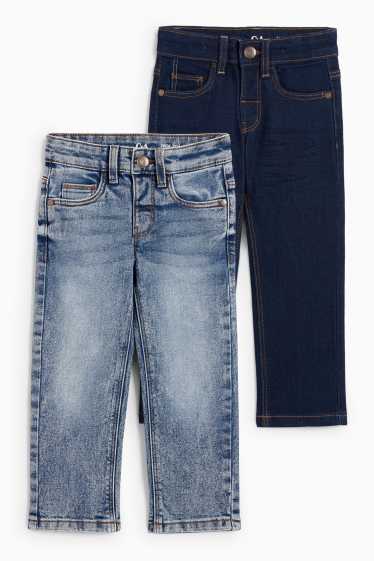 Copii - Băieți - Multipack 2 perechi - straight jeans - denim-albastru închis