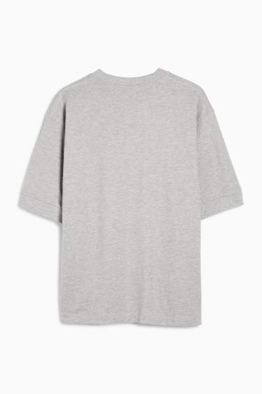 Bărbați - Tricou - relaxed fit - gri deschis melanj