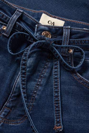 Femei - Wide leg jeans - talie medie - LYCRA® - denim-albastru