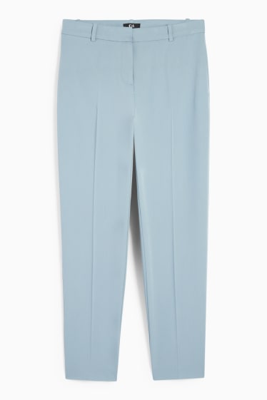 Femei - Pantaloni office - talie medie - slim fit - albastru deschis