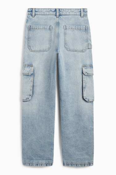 Copii - Băieți - Cargo jeans - jeans termoizolanți - denim-albastru deschis