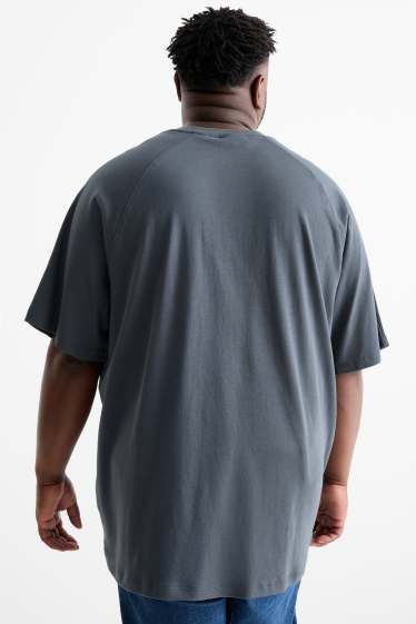 Bărbați - Tricou - relaxed fit - gri închis