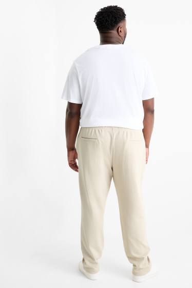 Bărbați - Pantaloni de trening - structurați - bej deschis