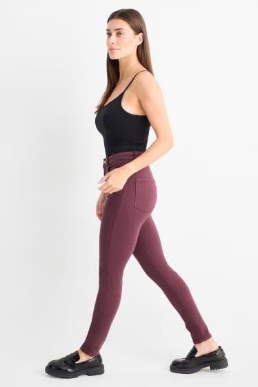 Femei - Jegging jeans - talie înaltă - mov