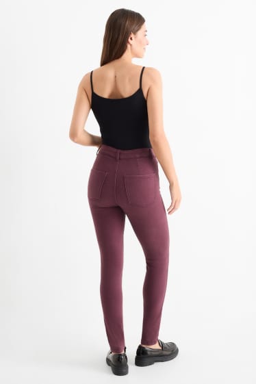 Femei - Jegging jeans - talie înaltă - mov