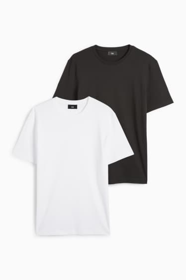 Bărbați - Multipack 5 buc. - tricou - regular fit - alb / negru