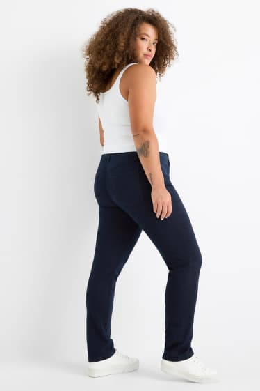 Femei - Slim jeans - talie medie - stretch - albastru închis
