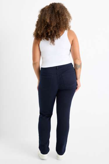 Femei - Slim jeans - talie medie - stretch - albastru închis