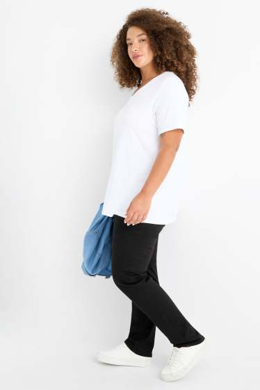 Femei - Slim jeans - talie medie - jeans modelatori - negru