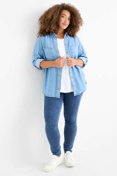 Femei - Jegging jeans - talie înaltă - denim-albastru