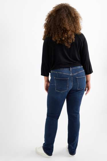 Femei - Slim jeans - talie medie - jeans modelatori - Flex - LYCRA® - denim-albastru închis
