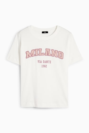 Femei - Tricou - supradimensionat - alb