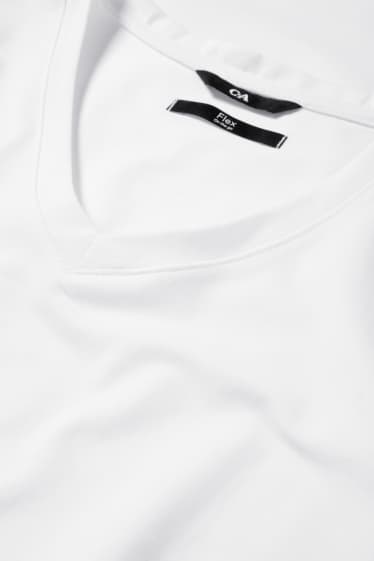 Bărbați - Tricou - slim fit - Flex - alb