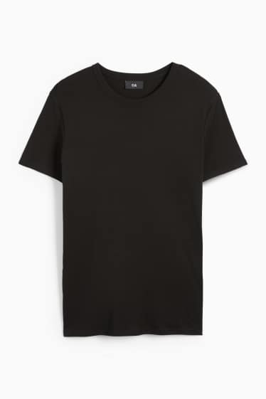Bărbați - Tricou - slim fit - negru