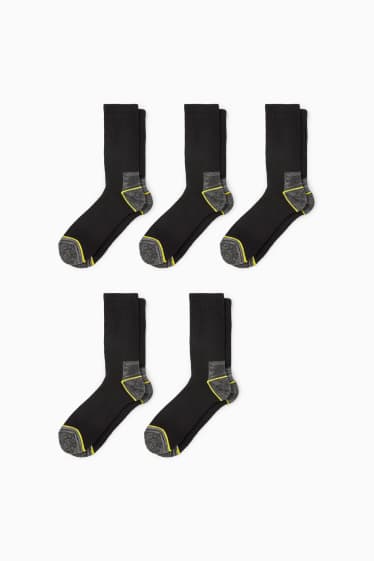 Bărbați - Multipack 5 perechi - șosete funcționale - negru