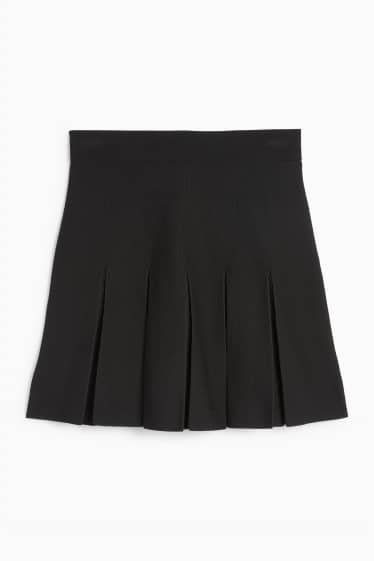 Femei - Fustă plisată - negru