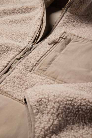 Bărbați - Jachetă de fleece termoizolantă - bej