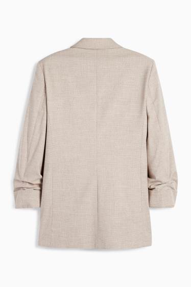 Femei - Blazer lung - regular fit - structurat - bej