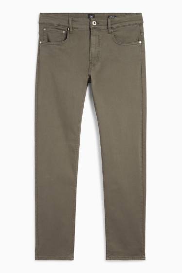 Bărbați - Slim jeans - Flex jog denim - LYCRA® - verde închis