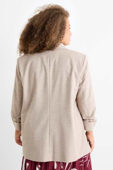 Femei - Blazer lung - regular fit - structurat - bej