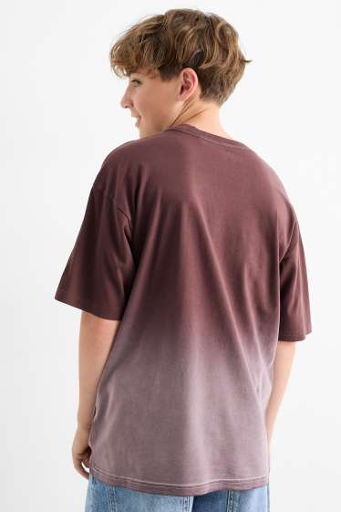 Copii - Băieți - Skater - tricou cu mânecă scurtă - cu model - maro închis
