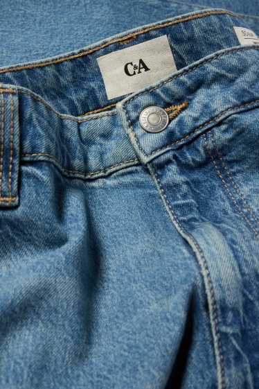 Femei - Wide leg jeans - talie înaltă - denim-albastru