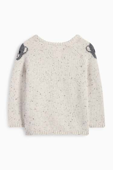 Unisex - Ursuleți - pulover bebeluși - alb-crem