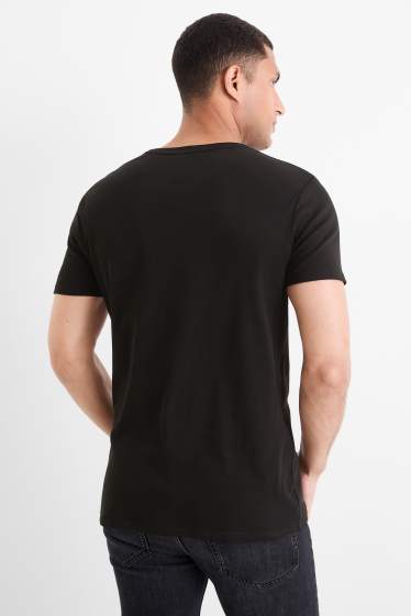 Bărbați - Tricou - slim fit - negru