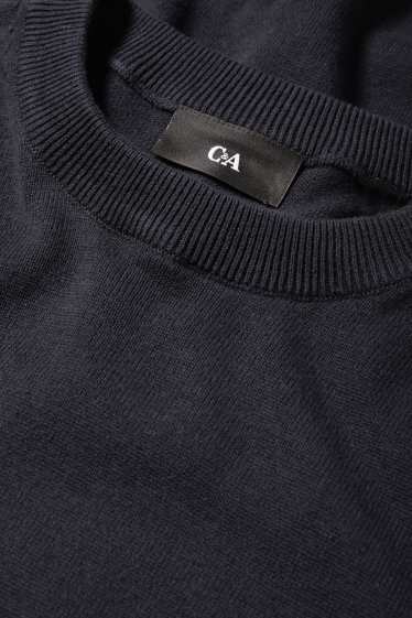 Herren - Feinstrick-Pullover - dunkelblau