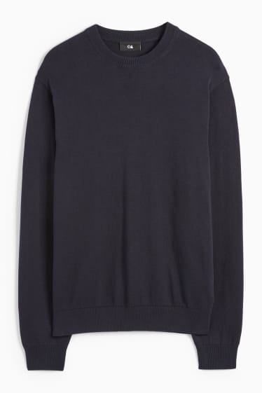 Herren - Feinstrick-Pullover - dunkelblau