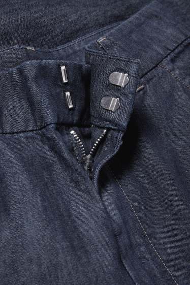 Femei - Palazzo jeans - talie înaltă - denim-albastru închis