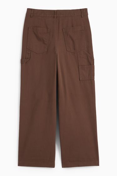 Copii - Fete - Pantaloni de stofă - maro închis