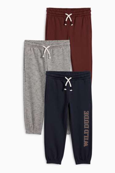 Copii - Băieți - Multipack 3 perechi - pantaloni de trening - albastru închis